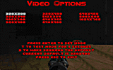 Video Options menu